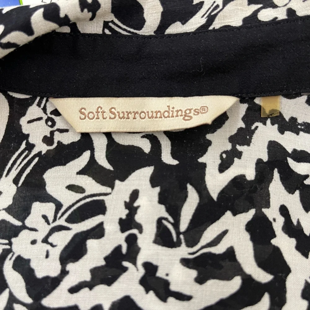 Soft Surroundings Button Shirt Mini Dress/Tunic Size Medium